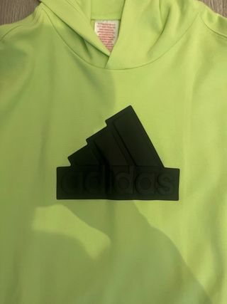 Sudadera Adidas verde logo negro