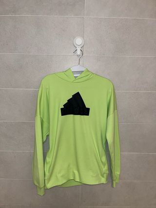 Sudadera Adidas verde logo negro