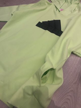 Sudadera Adidas verde logo negro