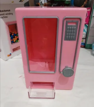 Dispensadora de caramelos rosa