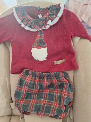 Conjunto bebé rebeca y pololo cuadros