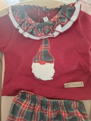 Conjunto bebé rebeca y pololo cuadros