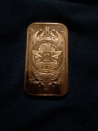 Lingote de Cobre .999 Fine 1 AVDP OZ