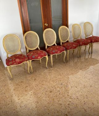 Juego de 6 sillas vintage