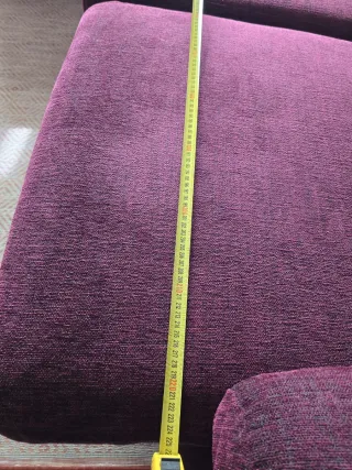 Sofá Cheslong Chaise Longue burdeos