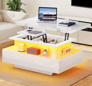 Mesa Centro Elevable LED 4 en 1