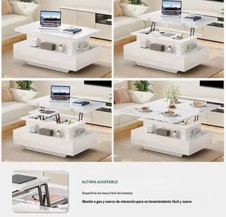 Mesa Centro Elevable LED 4 en 1