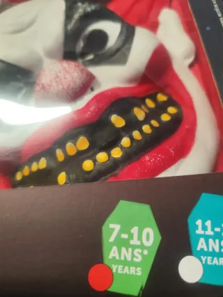 Disfraz payaso terrorífico talla 7-10 años