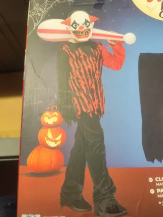 Disfraz payaso terrorífico talla 7-10 años