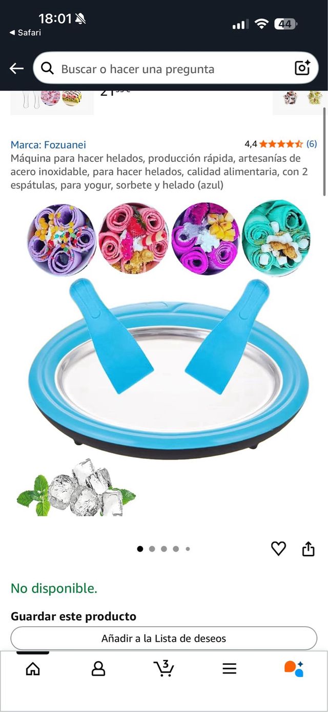 Máquina de helados azul