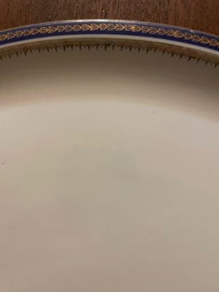 Piatto OEPIAG grande blu e oro 39 cm