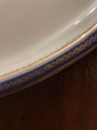 Piatto OEPIAG grande blu e oro 39 cm