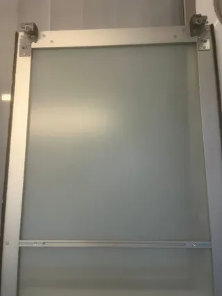 2 Puertas de Armario Ikea Cristal y Metal