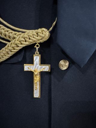 Traje de Comunión Azul Marino con Dorado