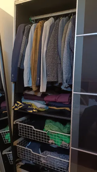 Armario Pax Ikea Negro y Plata