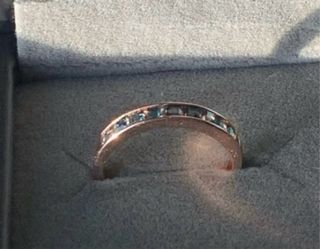 Anillo Plata Zafiro Australiano Azul