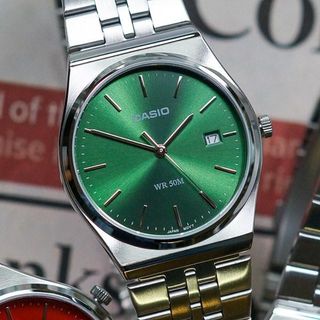 Reloj Casio para Hombre Verde y Plateado