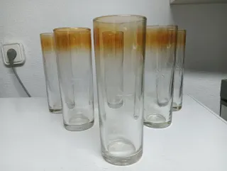 Set de jarras y vasos de cubata cristal antiguo