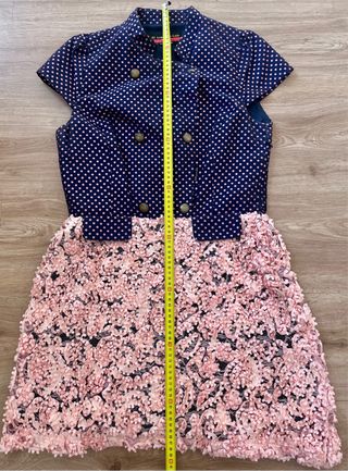 Vestido fiesta azul/rosa