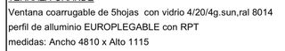 Ventanas correderas 5 hojas