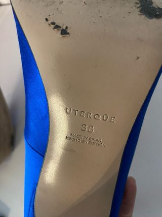 Zapatos Uterqüe Tacon Joya Azul