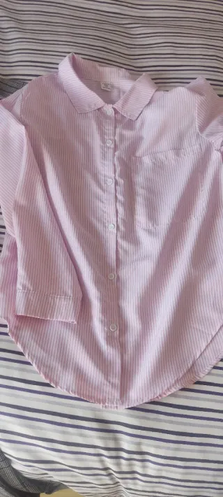 Camisa niña rayas rosas