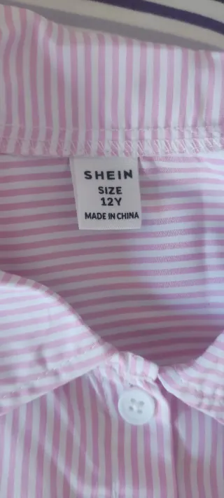 Camisa niña rayas rosas