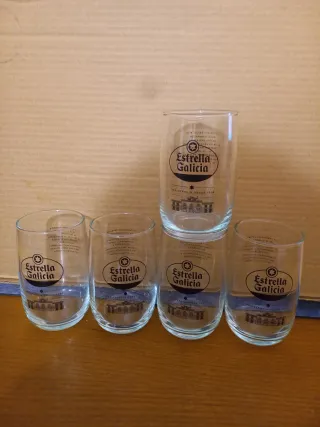 5 Copos Estrella Galicia. Todo 6€