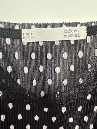 Top Sfera lunares con encaje – Talla M