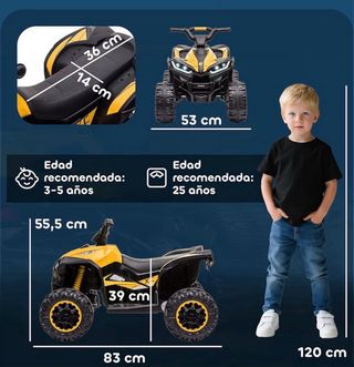 Quad infantil amarillo y negro