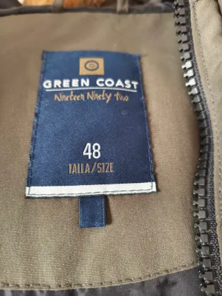 Abrigo plumón verde oliva