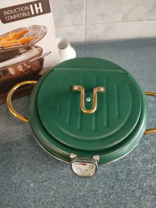 Freidora Japonesa Verde con Termómetro