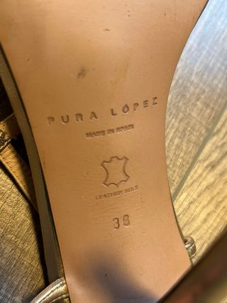 Sandalias Pura Lopez Doradas Tacon