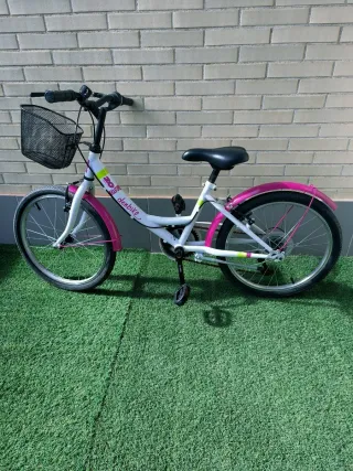 Bicicleta infantil 20 blanca y rosa