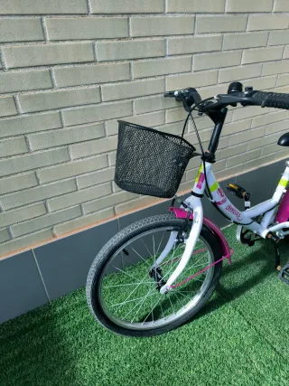 Bicicleta infantil 20 blanca y rosa