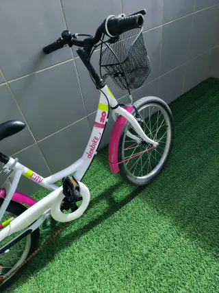 Bicicleta infantil 20 blanca y rosa