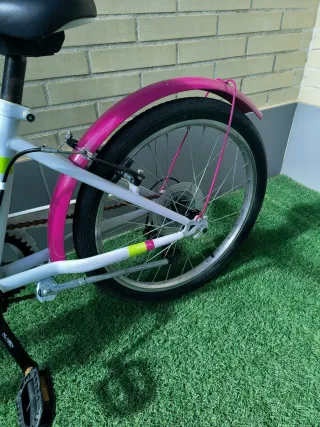 Bicicleta infantil 20 blanca y rosa