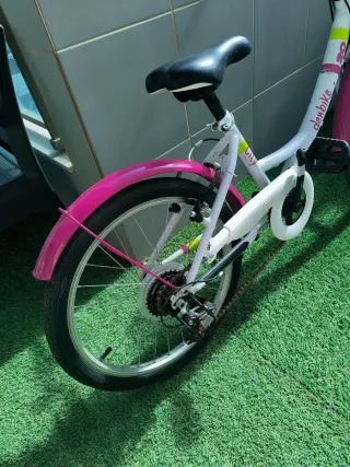 Bicicleta infantil 20 blanca y rosa