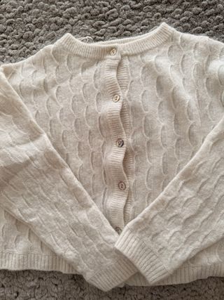 Chaqueta de punto blanca