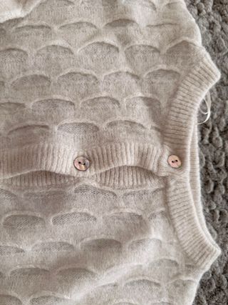 Chaqueta de punto blanca