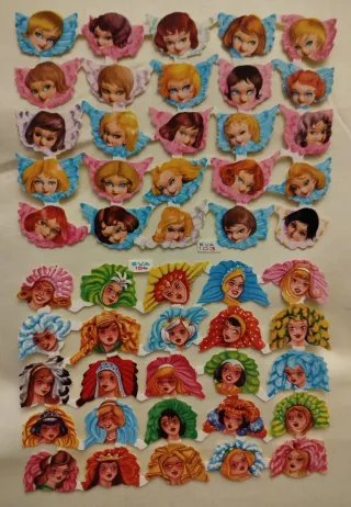 Lamina cromos troquelados infantiles EVA 103-104