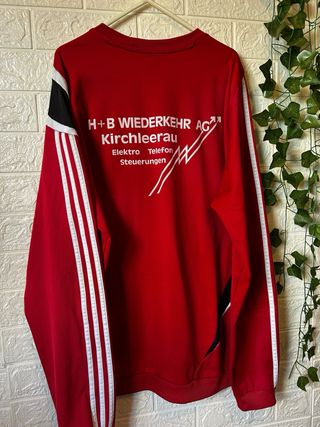 Sudadera Adidas Fútbol Roja y Negra
