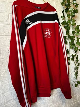 Sudadera Adidas Fútbol Roja y Negra