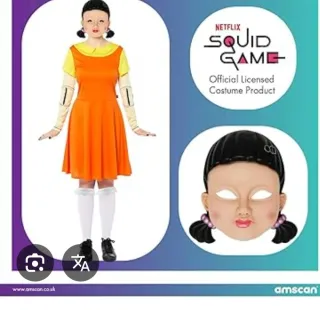 Disfraz Muñeca Calamar con Máscara Talla Única