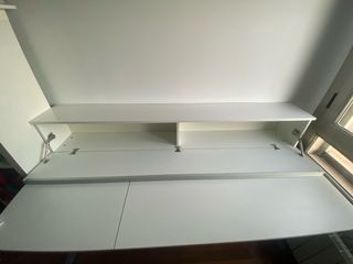 Armario/Estantería Blanca con Puerta Abatible