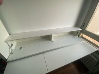 Armario/Estantería Blanca con Puerta Abatible