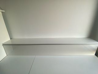 Armario/Estantería Blanca con Puerta Abatible