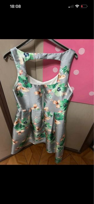 Vestido Pimkie evento rosa y multicolor