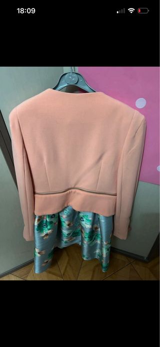 Vestido Pimkie evento rosa y multicolor