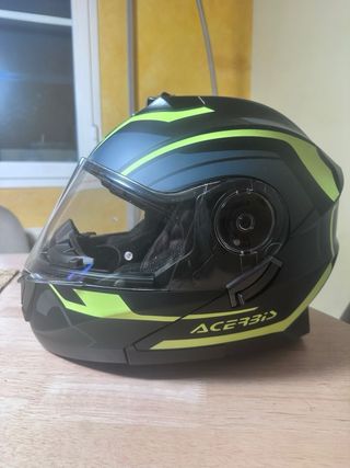Casco Moto Acerbis Negro y Amarillo